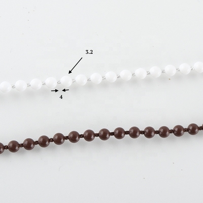 4.5*6mm Thin Cord Plastic Curtain Chain Pom Plastic Ball Chain Industrial Design Style
