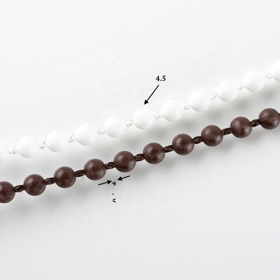 4.5*6mm Thin Cord Plastic Curtain Chain Pom Plastic Ball Chain Industrial Design Style