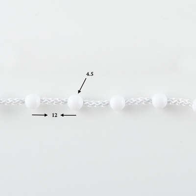4.5*6mm Thin Cord Plastic Curtain Chain Pom Plastic Ball Chain Industrial Design Style